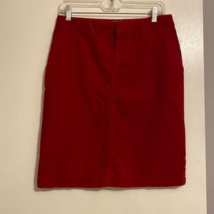 American Living Red Corduroy Juniors Skirt